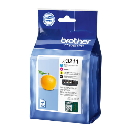 Brother LC3211VAL ink cartridge 4 pc(s) Original Standard Yield Black, Cyan, Magenta, Yellow Brother LC3211VAL ink cartridge 4 pc(s) Original Standard Yield Black, Cyan, Magenta, Yellow